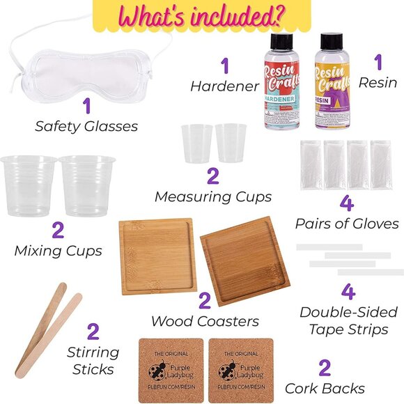 Photo Coaster Resin Craft Set - Picture 2 of 8